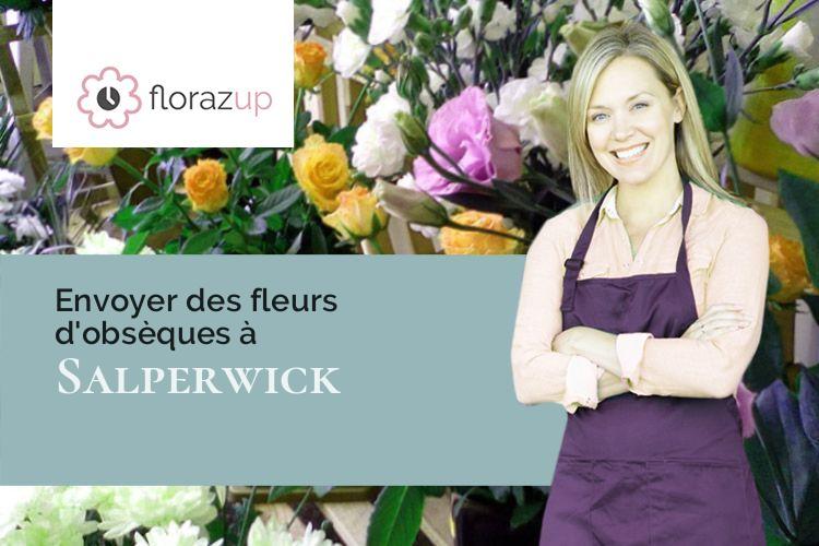 coeurs de fleurs pour un deuil à Salperwick (Pas-de-Calais/62500)