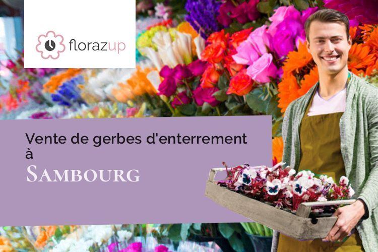 couronnes florales pour des funérailles à Sambourg (Yonne/89160)