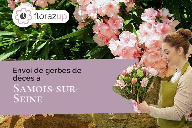 créations florales pour un enterrement à Samois-sur-Seine (Seine-et-Marne/77920)