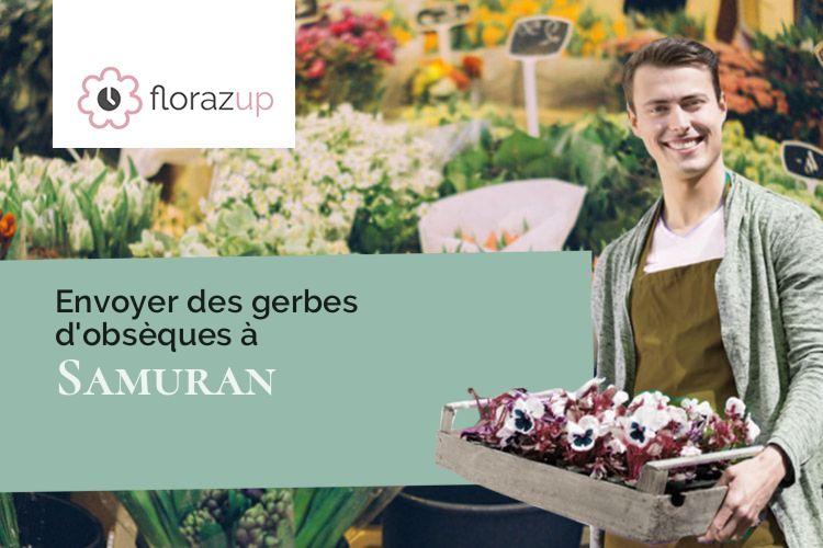 couronnes florales pour des funérailles à Samuran (Hautes-Pyrénées/65370)