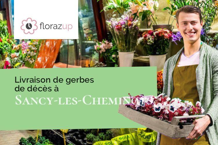 bouquets de fleurs pour des funérailles à Sancy-les-Cheminots (Aisne/02880)