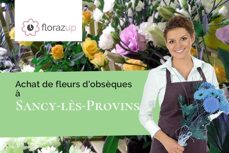 coupes de fleurs pour un deuil à Sancy-lès-Provins (Seine-et-Marne/77320)