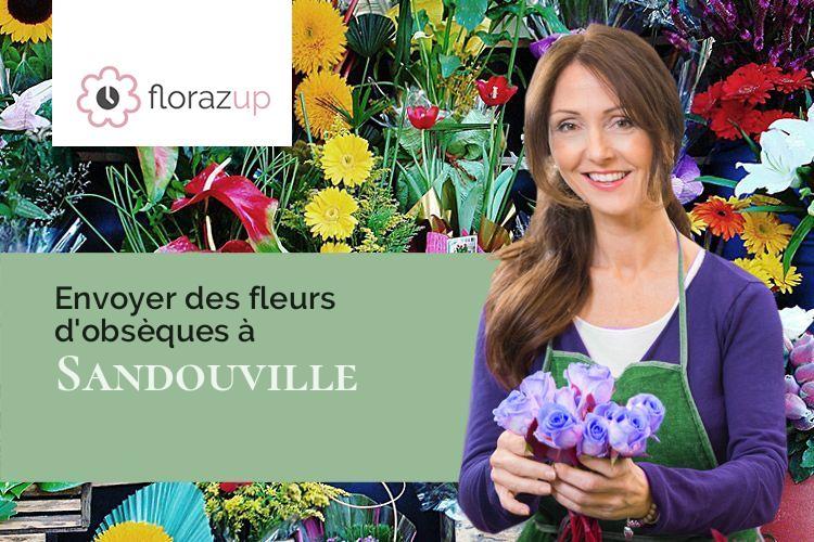 fleurs deuil pour un deuil à Sandouville (Seine-Maritime/76430)