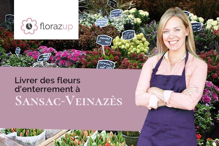 couronnes florales pour une crémation à Sansac-Veinazès (Cantal/15120)