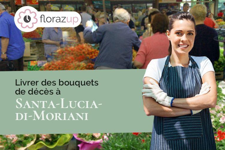 couronnes florales pour des obsèques à Santa-Lucia-di-Moriani (Corse/20230)