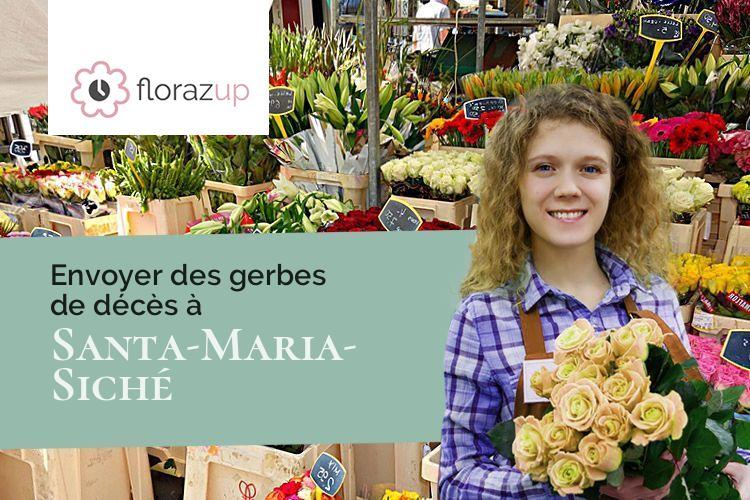 créations florales pour un décès à Santa-Maria-Siché (Corse/20190)
