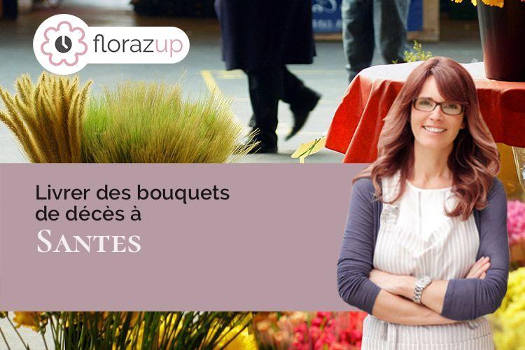 créations florales pour un enterrement à Santes (Nord/59211)