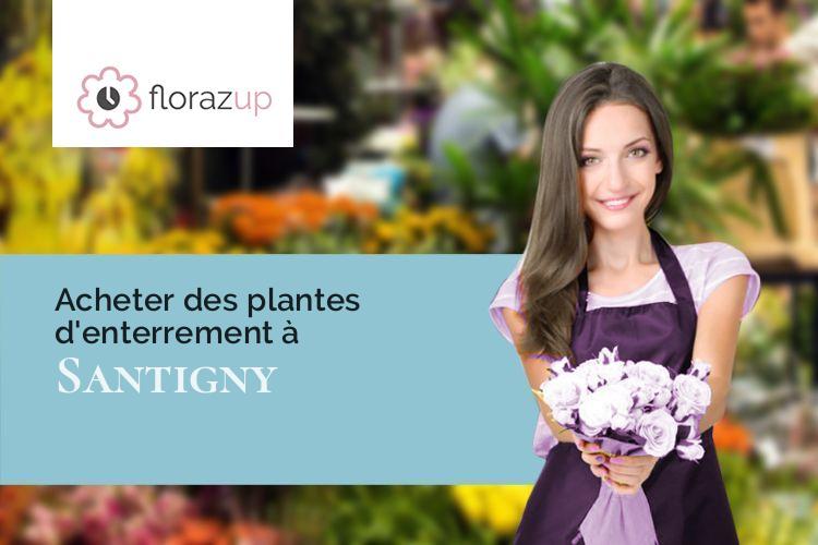 couronnes de fleurs pour une crémation à Santigny (Yonne/89420)