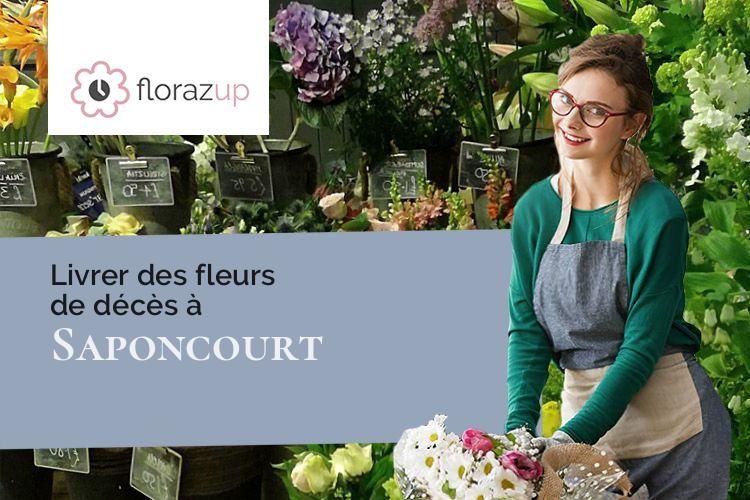 coeurs de fleurs pour des funérailles à Saponcourt (Haute-Saône/70210)