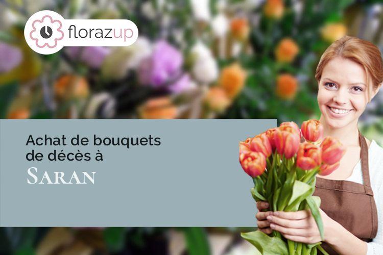 couronnes florales pour des funérailles à Saran (Loiret/45770)