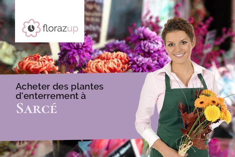 compositions de fleurs pour des obsèques à Sarcé (Sarthe/72360)