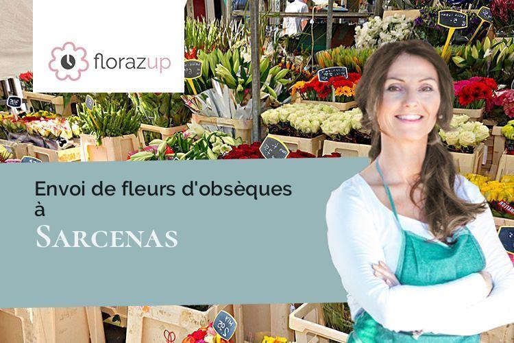 coupes de fleurs pour un enterrement à Sarcenas (Isère/38700)