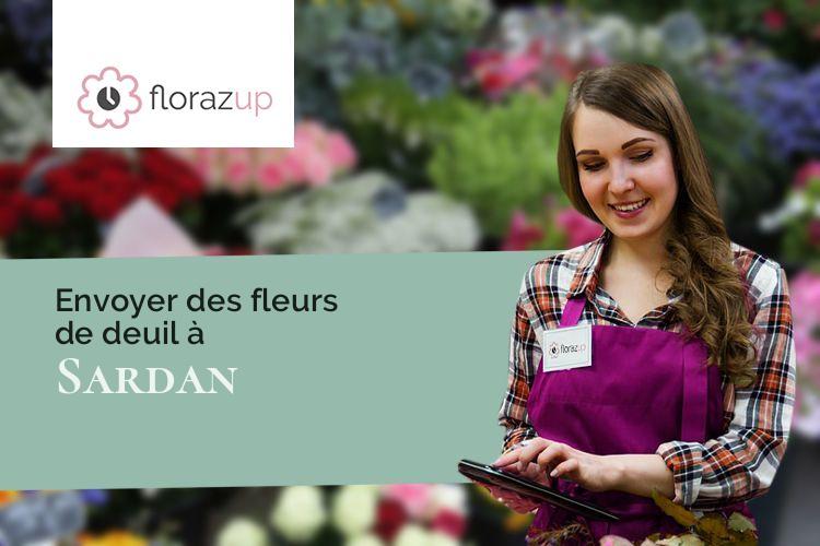 couronnes florales pour un deuil à Sardan (Gard/30260)