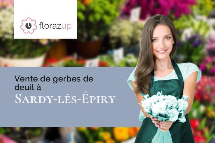 coeurs de fleurs pour un enterrement à Sardy-lès-Épiry (Nièvre/58800)