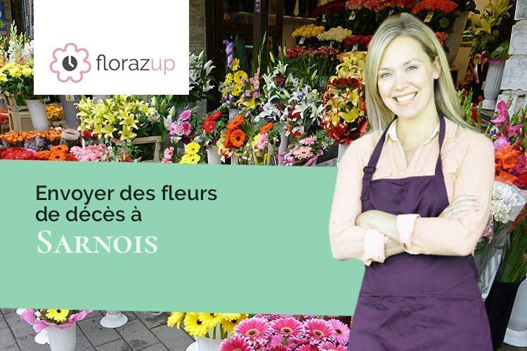 couronnes florales pour un deuil à Sarnois (Oise/60210)