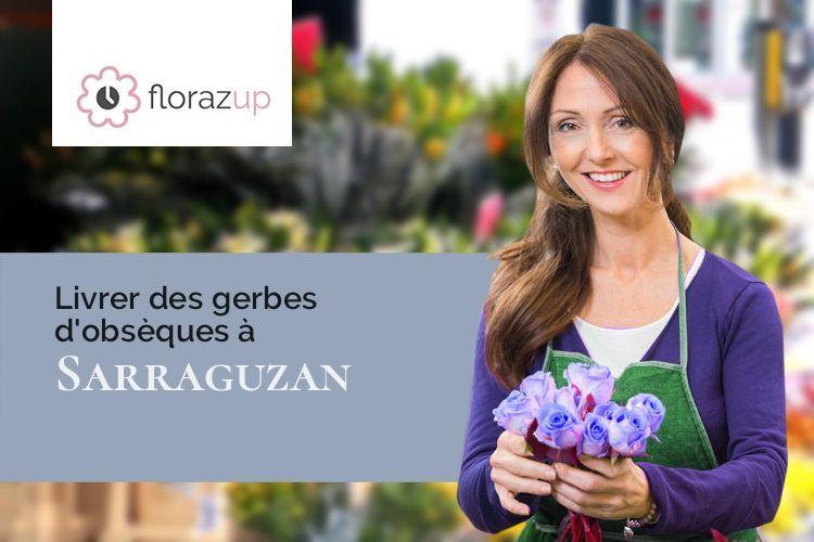 compositions florales pour un décès à Sarraguzan (Gers/32170)