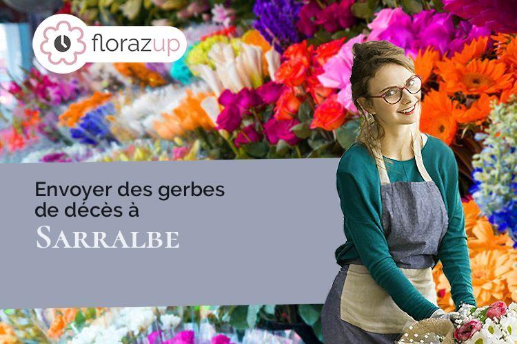 compositions florales pour des funérailles à Sarralbe (Moselle/57430)