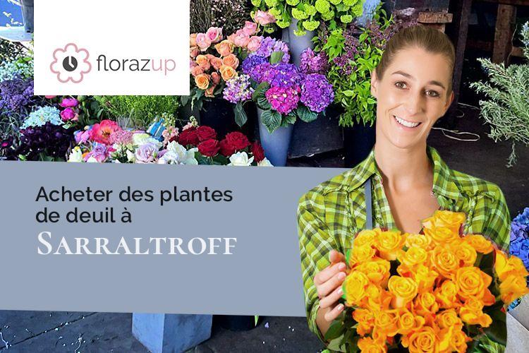 croix de fleurs pour une crémation à Sarraltroff (Moselle/57400)