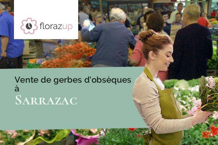 couronnes florales pour un décès à Sarrazac (Lot/46600)
