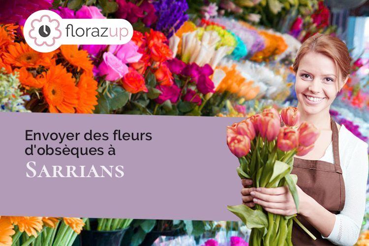 fleurs deuil pour des obsèques à Sarrians (Vaucluse/84260)