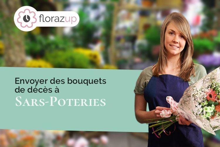 fleurs deuil pour des funérailles à Sars-Poteries (Nord/59216)