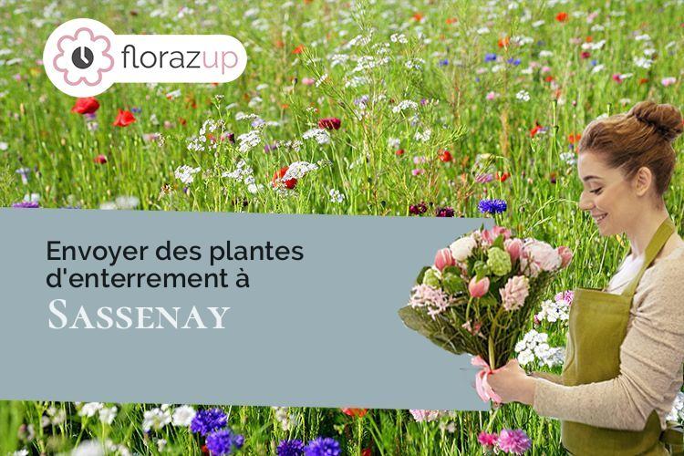 compositions de fleurs pour des obsèques à Sassenay (Saône-et-Loire/71530)