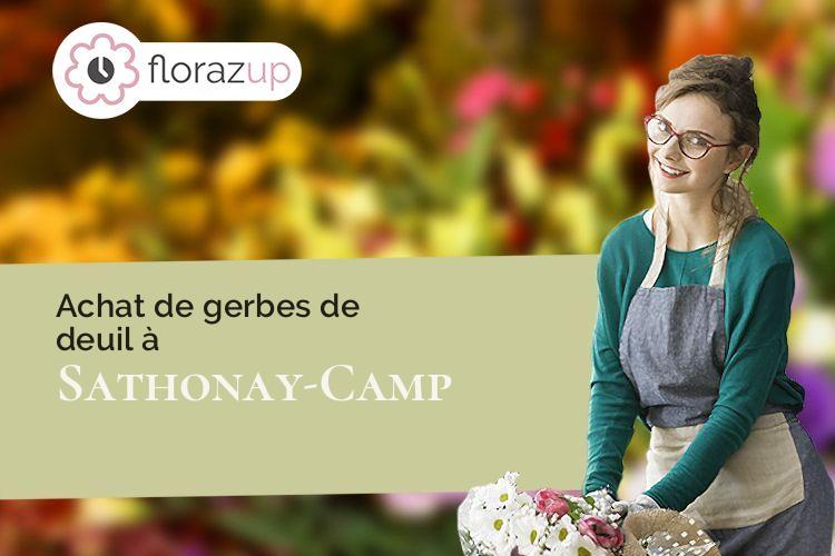 gerbes de fleurs pour une crémation à Sathonay-Camp (Rhône/69580)