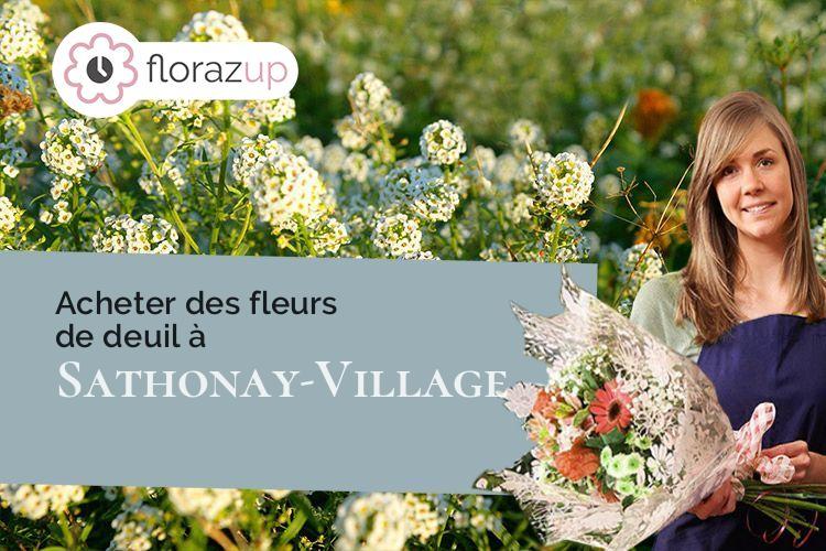 compositions de fleurs pour un deuil à Sathonay-Village (Rhône/69580)