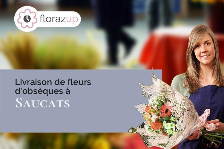 compositions florales pour un deuil à Saucats (Gironde/33650)