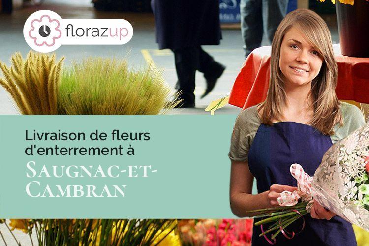 gerbes de fleurs pour un deuil à Saugnac-et-Cambran (Landes/40180)