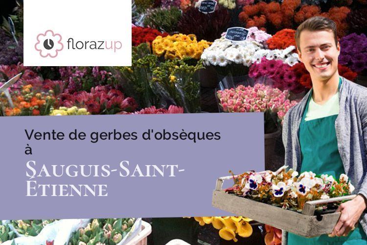 couronnes florales pour un enterrement à Sauguis-Saint-Étienne (Pyrénées-Atlantiques/64470)