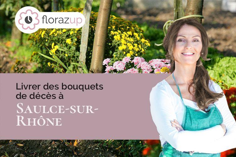 créations florales pour un enterrement à Saulce-sur-Rhône (Drôme/26270)