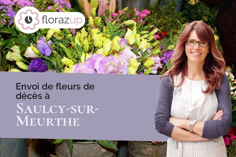 couronnes florales pour un enterrement à Saulcy-sur-Meurthe (Vosges/88580)