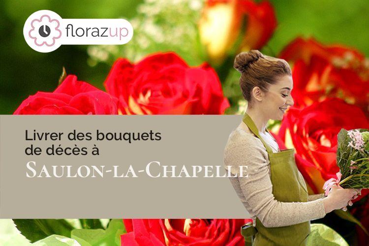 croix de fleurs pour un enterrement à Saulon-la-Chapelle (Côte-d'Or/21910)