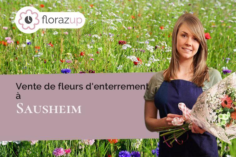 créations de fleurs pour un décès à Sausheim (Haut-Rhin/68390)