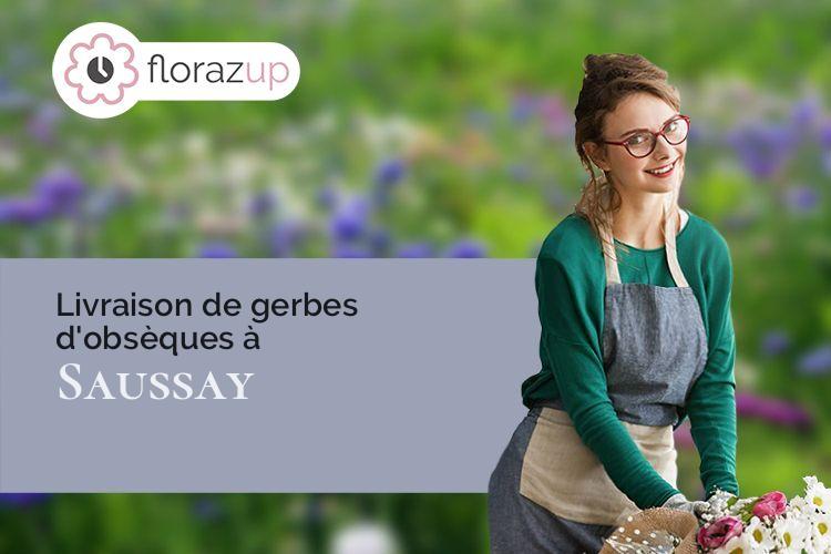 compositions de fleurs pour un décès à Saussay (Eure-et-Loir/28260)