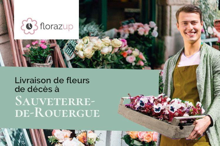 couronnes florales pour des funérailles à Sauveterre-de-Rouergue (Aveyron/12800)