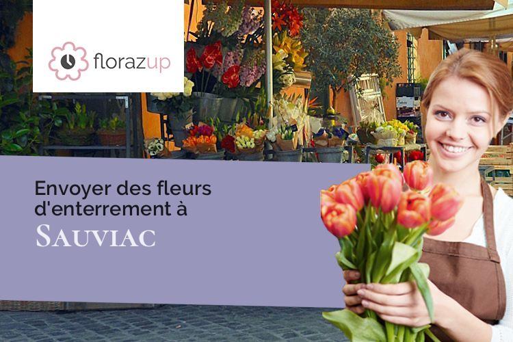 créations florales pour des funérailles à Sauviac (Gers/32300)