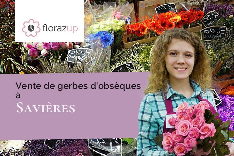 fleurs deuil pour un enterrement à Savières (Aube/10600)