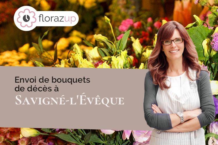gerbes de fleurs pour des obsèques à Savigné-l'Évêque (Sarthe/72460)