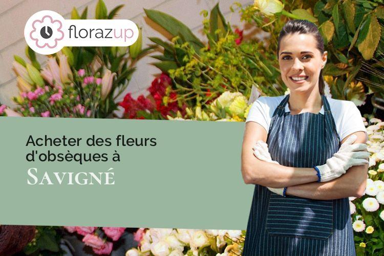 coeur de fleurs pour un deuil à Savigné (Vienne/86400)