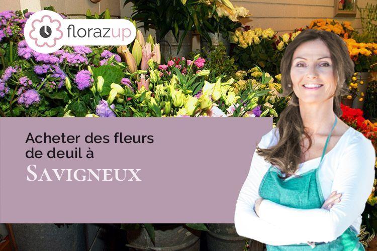 bouquets de fleurs pour un enterrement à Savigneux (Ain/01480)