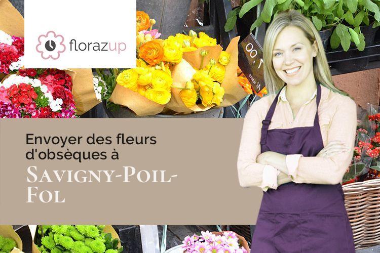 compositions florales pour un enterrement à Savigny-Poil-Fol (Nièvre/58170)