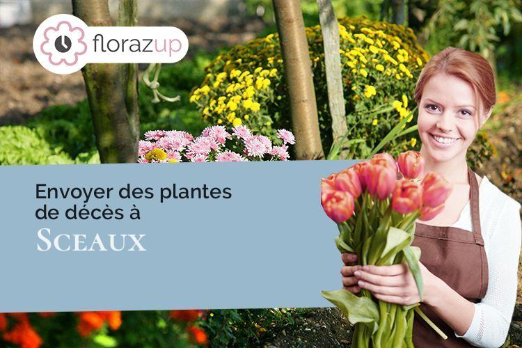 couronnes de fleurs pour un deuil à Sceaux (Hauts-de-Seine/92330)