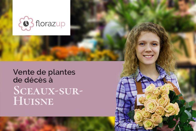 coeurs de fleurs pour un décès à Sceaux-sur-Huisne (Sarthe/72160)