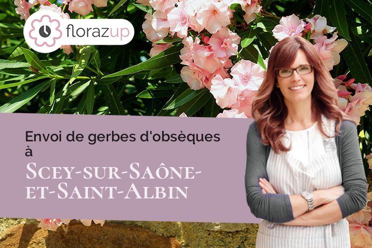 créations de fleurs pour un décès à Scey-sur-Saône-et-Saint-Albin (Haute-Saône/70360)