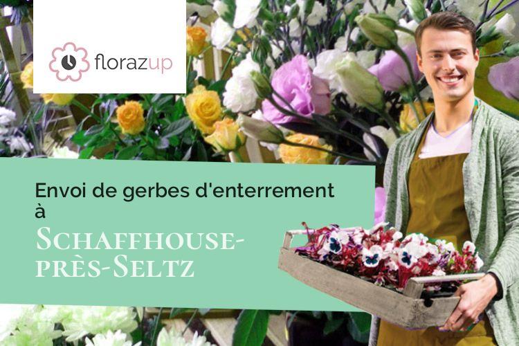 créations florales pour un enterrement à Schaffhouse-près-Seltz (Bas-Rhin/67470)