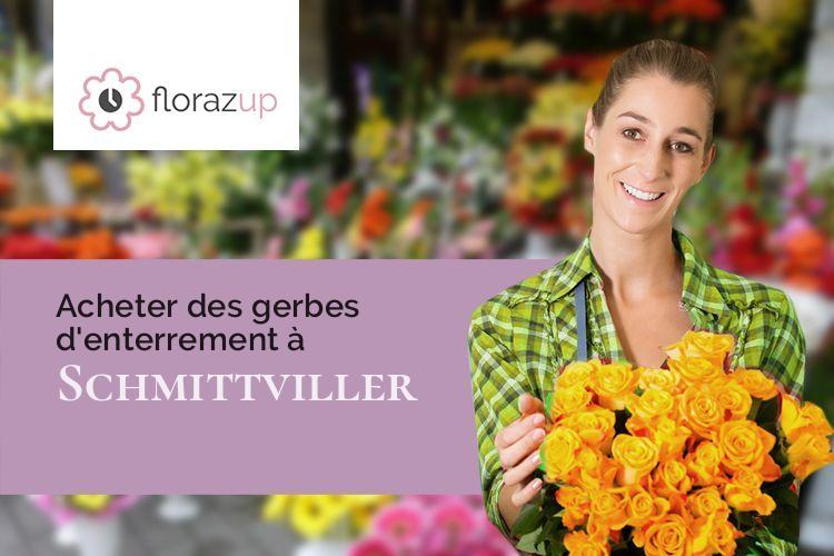 compositions florales pour des obsèques à Schmittviller (Moselle/57410)