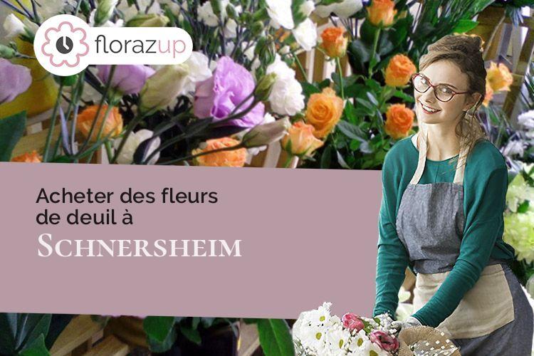 coupes de fleurs pour un décès à Schnersheim (Bas-Rhin/67370)