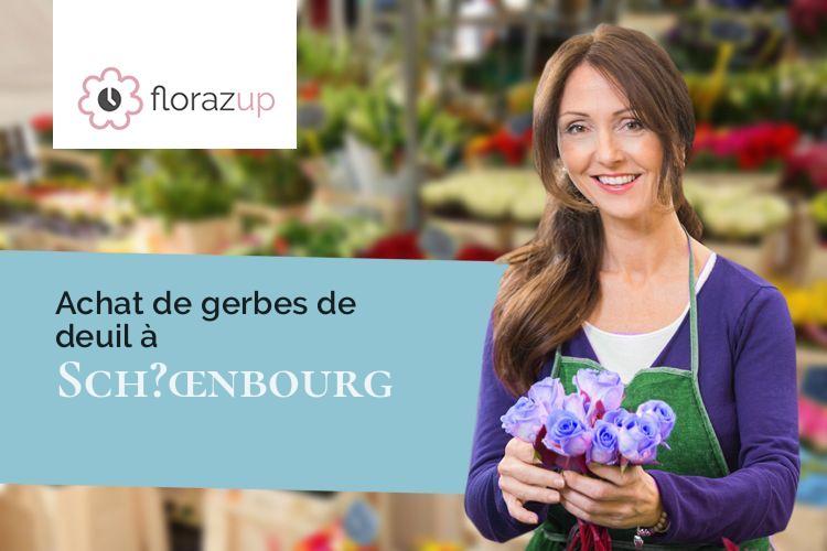 créations de fleurs pour un décès à Sch?œnbourg (Bas-Rhin/67320)